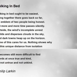 Philip larkin talking in bed