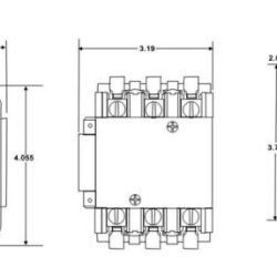 Pole mdi contactors heating electrical control inches wide four