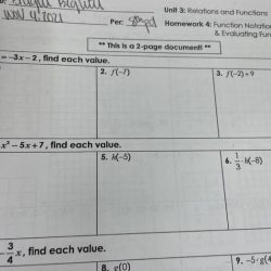 Unit 3 relations and functions homework 4 answer key