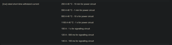 Contactors are rated according to the maximum amperage through the