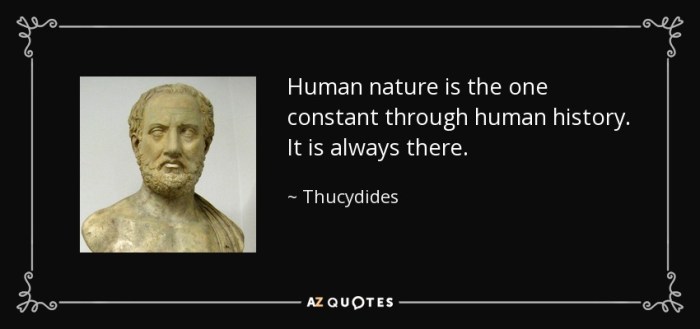 Thucydides on justice power and human nature